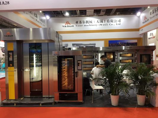 Double Rack 36 Tray Rotary Oven 18x26 Commercial Rack Oven For Bread Cakes and Pizza