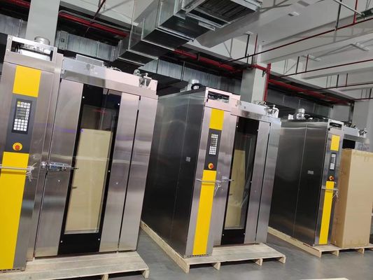 Double Rack 36 Tray Rotary Oven 18x26 Commercial Rack Oven For Bread Cakes and Pizza