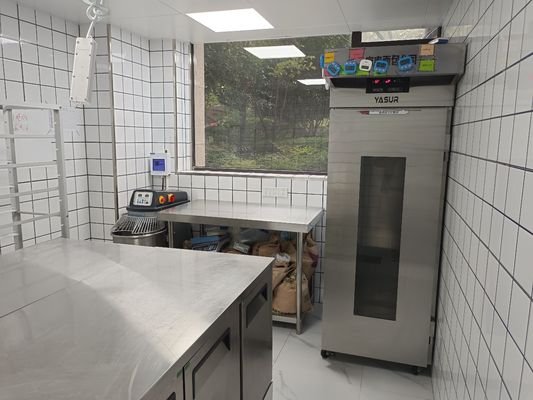 Yasur 40 Trays ถึงในประเภท Pizza Dough Proofer 40X60cm 2kw Air Wash Type Steamer Generator