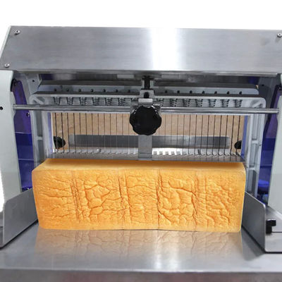 เครื่องตัดขนมปังบนโต๊ะ 180w Gravity Feed 12mm Bread Slicer Equipment