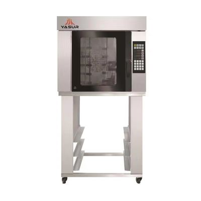 Yasur เตาอบลมร้อนแบบหมุน 5 ถาด 18x26 ถาดประเภทอเมริกันสำหรับขนมปังและขนมอบเดนมาร์ก 9.5kw