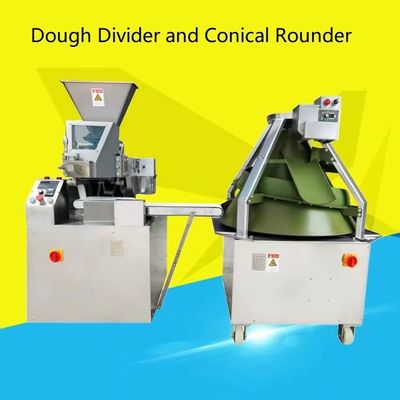 Conical Spiral Pizza Dough Divider Rounder Teflon Coated 4500pcs/H Bread Dough Divider Machine