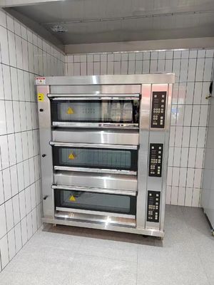 เตาอบแก๊สสำรับเบเกอรี่ 6 ถาด 40x60 พร้อม Steam Stone