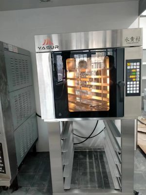 Yasur เตาอบลมร้อนแบบธรรมดา 5 ถาด US 18&quot;X26&quot; Danish Croissant Bread And Pastry Oven 9.5Kw, With Steam