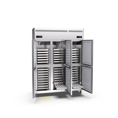 45 Tray Imperial Commercial ตู้แช่แข็งตั้งตรง 6 ประตู 220v ร้านอาหาร Stand Up Freezer