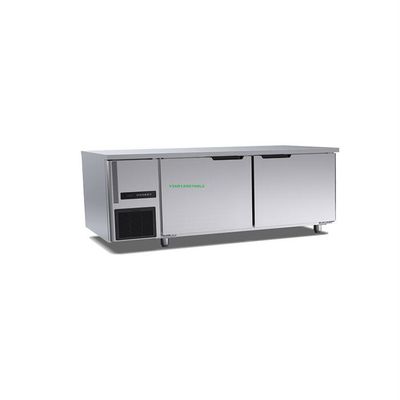 1200 × 700 × 800mm ตู้แช่แข็งบนโต๊ะเชิงพาณิชย์ 260l 200w ตู้แช่แข็งโต๊ะทำงานสองประตู