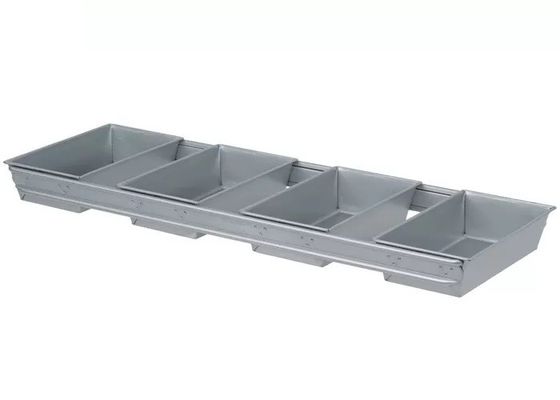 Foodservice NSF Commercial 9'' Pullman Loaf Pan / 4 Strap 5-5/8 By 3-1/8-In Bread Pan Set
