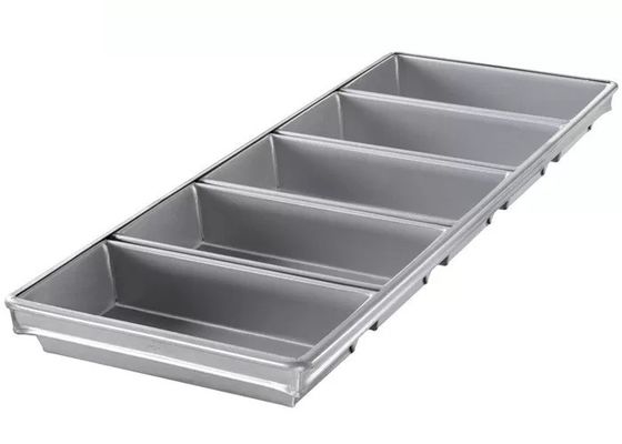 Foodservice NSF Commercial 9'' Pullman Loaf Pan / 4 Strap 5-5/8 By 3-1/8-In Bread Pan Set