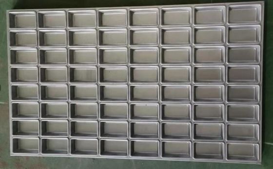 ถาดอบอลูมิเนียมขนาดใหญ่ 64 ช่อง NSF Jelly Bar ถาดสแน็คบาร์นอนสติ๊ก