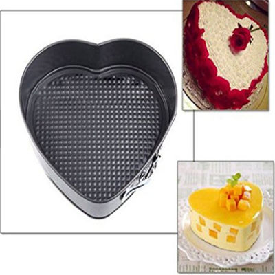 แม่พิมพ์อลูมิเนียมสีเงินรูปหัวใจสีดำ Pan Foodservice NSF