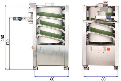 เครื่องแบ่งขนมปังแนวตั้ง 6000pcs / H 50-2000g Bread Rounder Machine